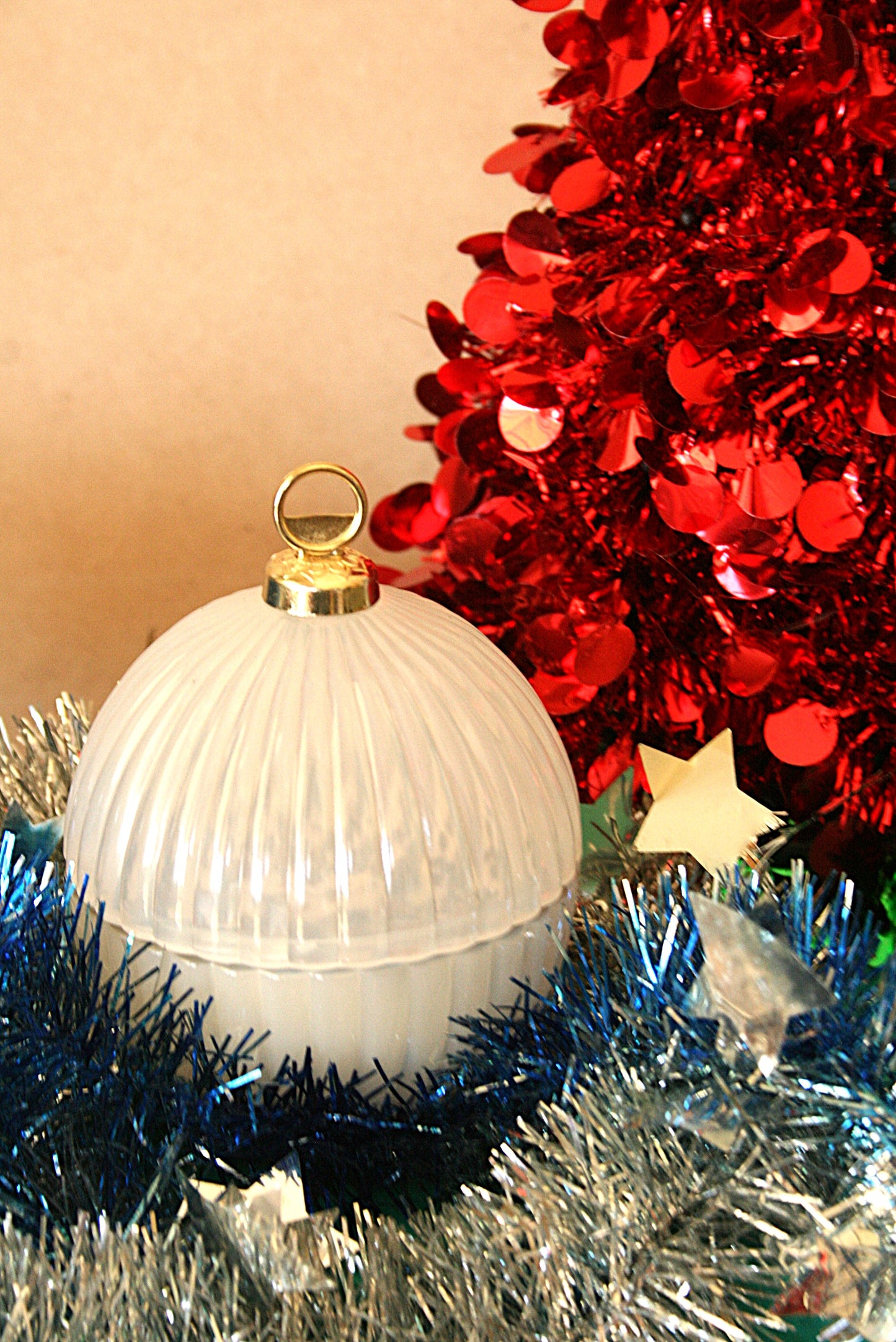 70g Baby Bauble Candle Trio Set – Rose Gold, white, Silver
