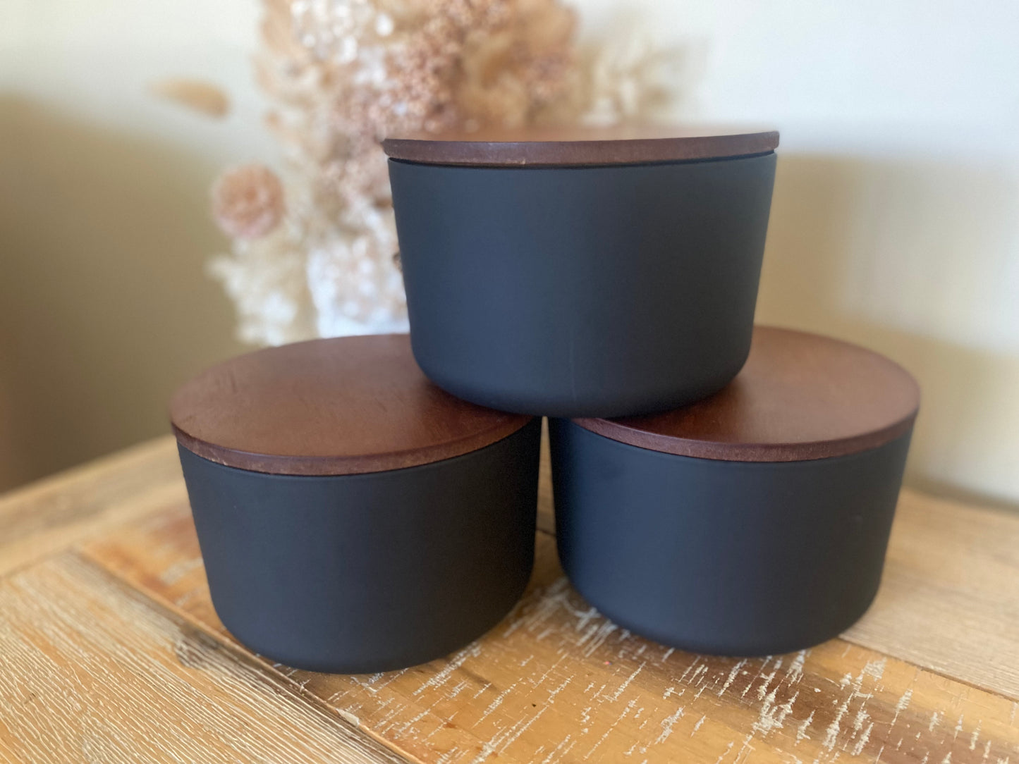 Mini Kelsie Bowl (Wooden Wick + Timber Lid)