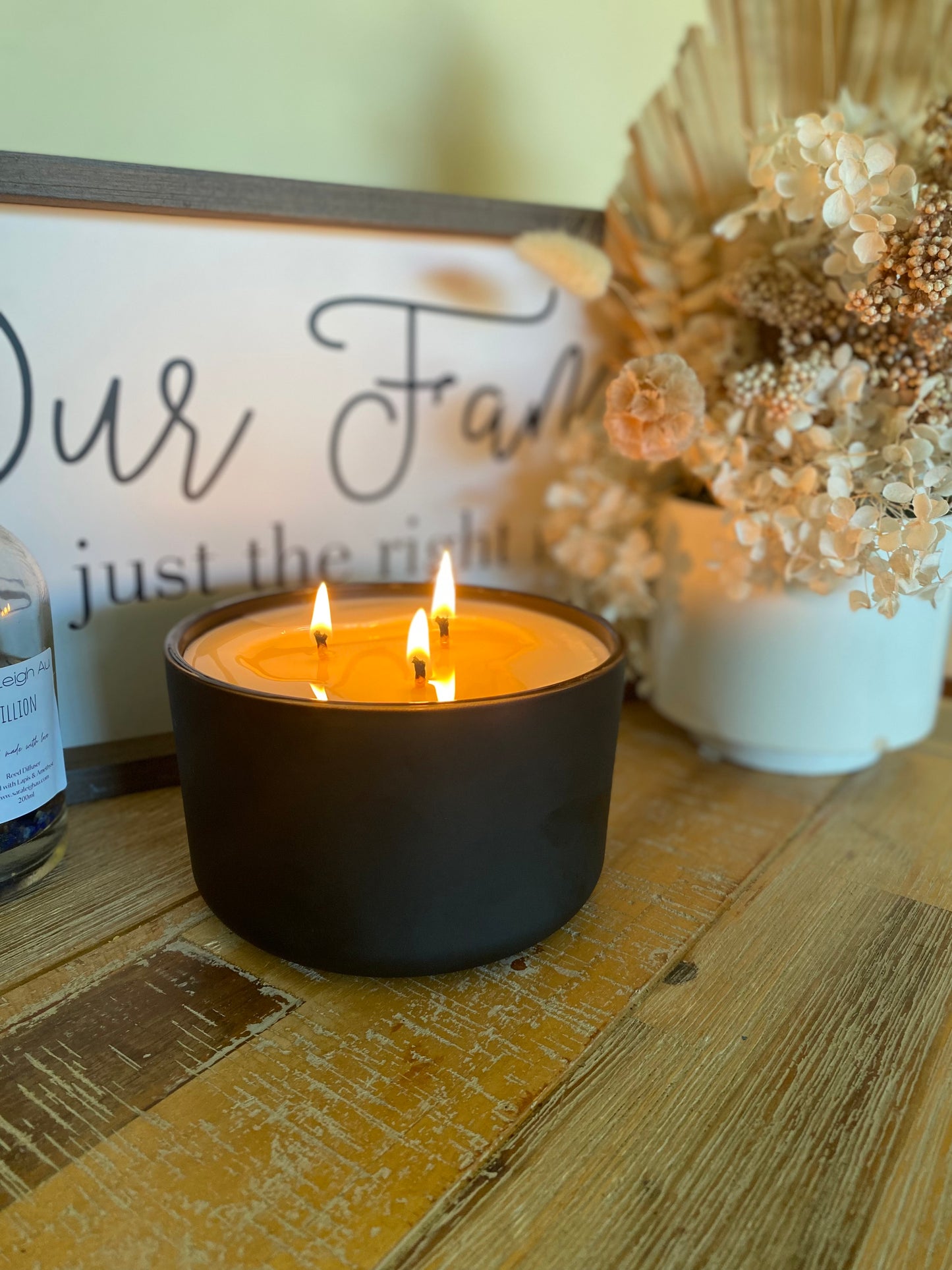 Mini Kelsie Bowl (Wooden Wick + Timber Lid)