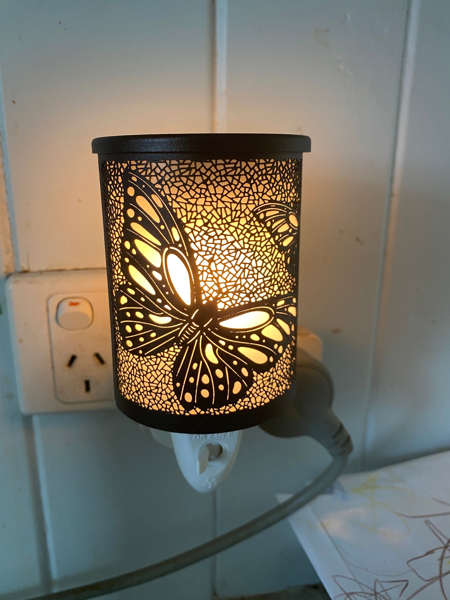 Mini Black Electric Melt Burner Butterfly