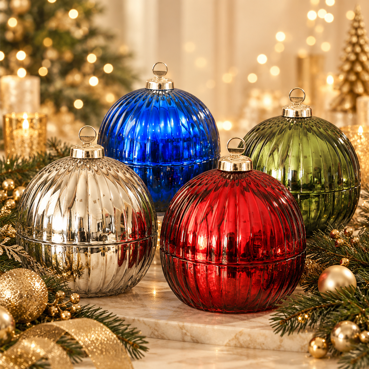 Christmas Bauble Candles - Sara Leigh Au